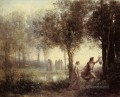 Orfeo liderando a Eurídice desde el inframundo Plein Air Romanticismo Jean Baptiste Camille Corot